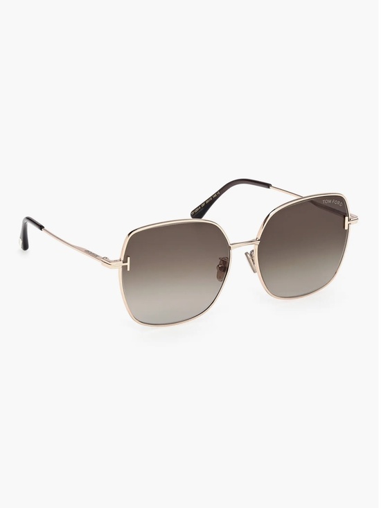 Tom Ford Women Sunglasses Rose Gold Havana Brown Gradient Square FT0839 52F NEW main image 7